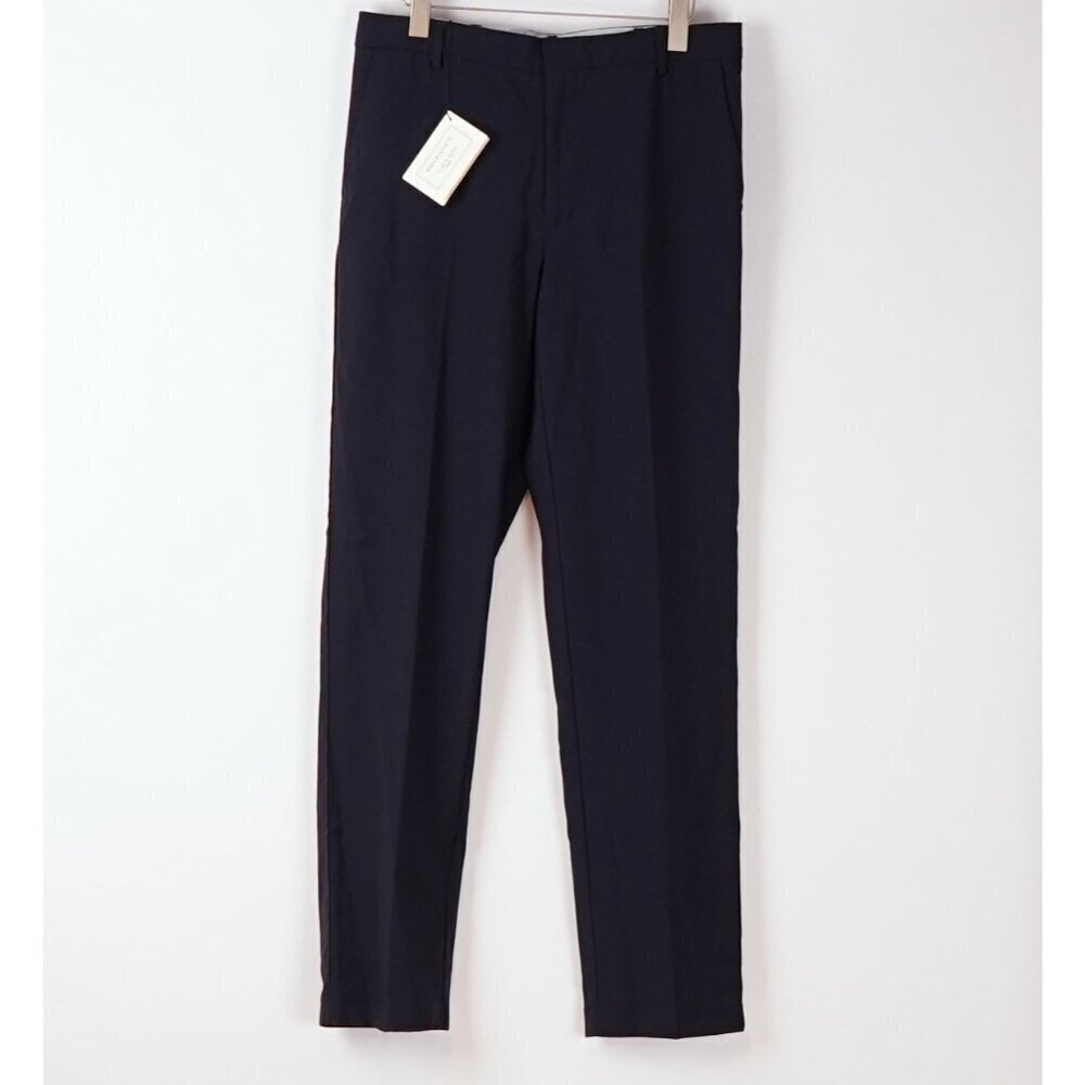 Maison Kitsune Paris 100% Wool Trouser Dress Pants Navy 34" Inseam - 42 / Medium